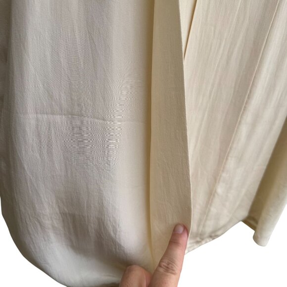 Nordstrom Town Square Vintage Silk Ivory Womens Blouse Short Sleeve Blouse 18 - Picture 7 of 10